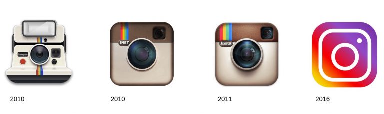 Evolution du logo Instagram